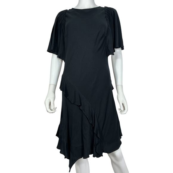 Free People Ruffled Black Bali Summer Magic Dress Size XL - Picture 2 of 4